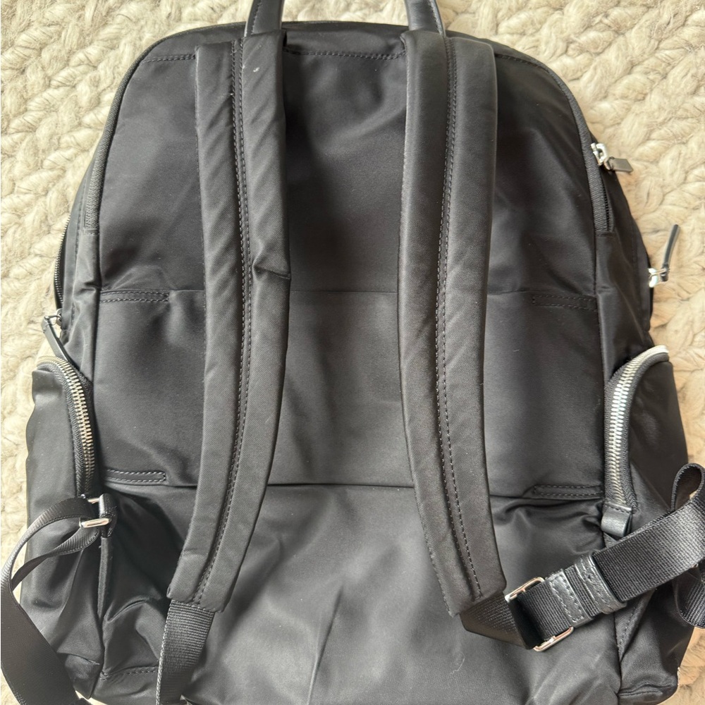 Tumi Black Nylon Backpack with Silver Hardware - Picture 4 of 6